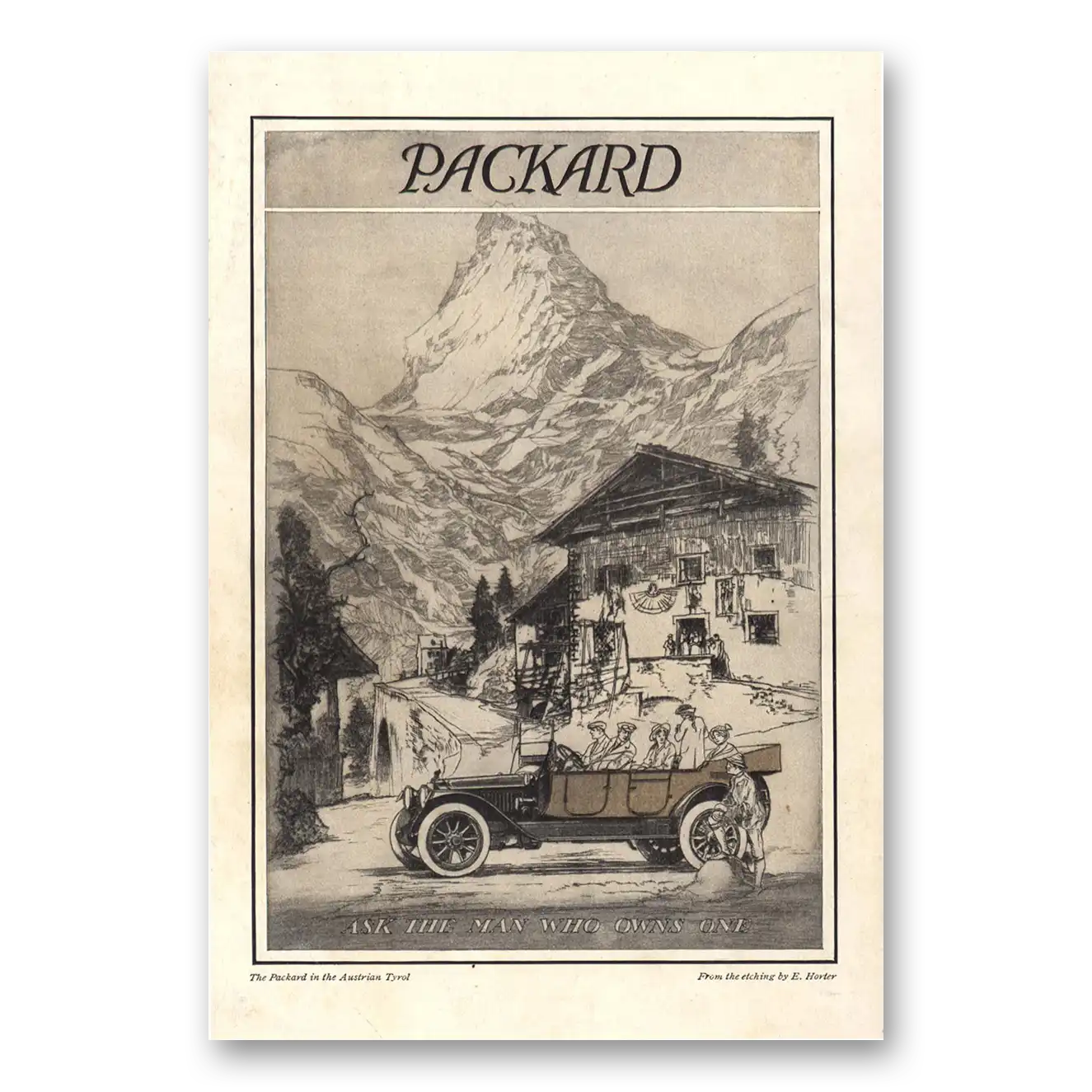 1914 Packard Ask the Man Who Owns One Vintage Magazine Print Ad