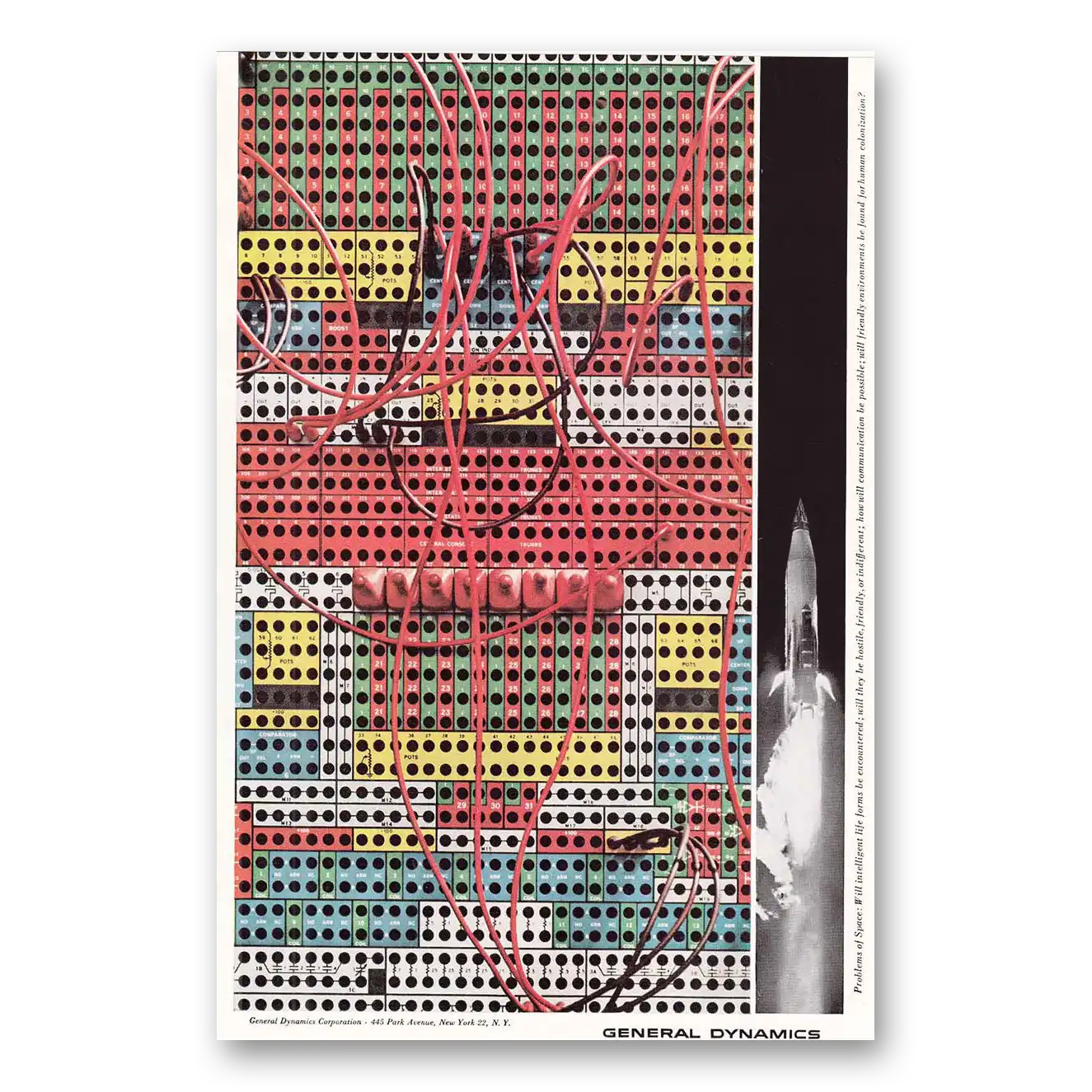 1959 General Dynamics Problems of Space Vintage Magazine Print Ad