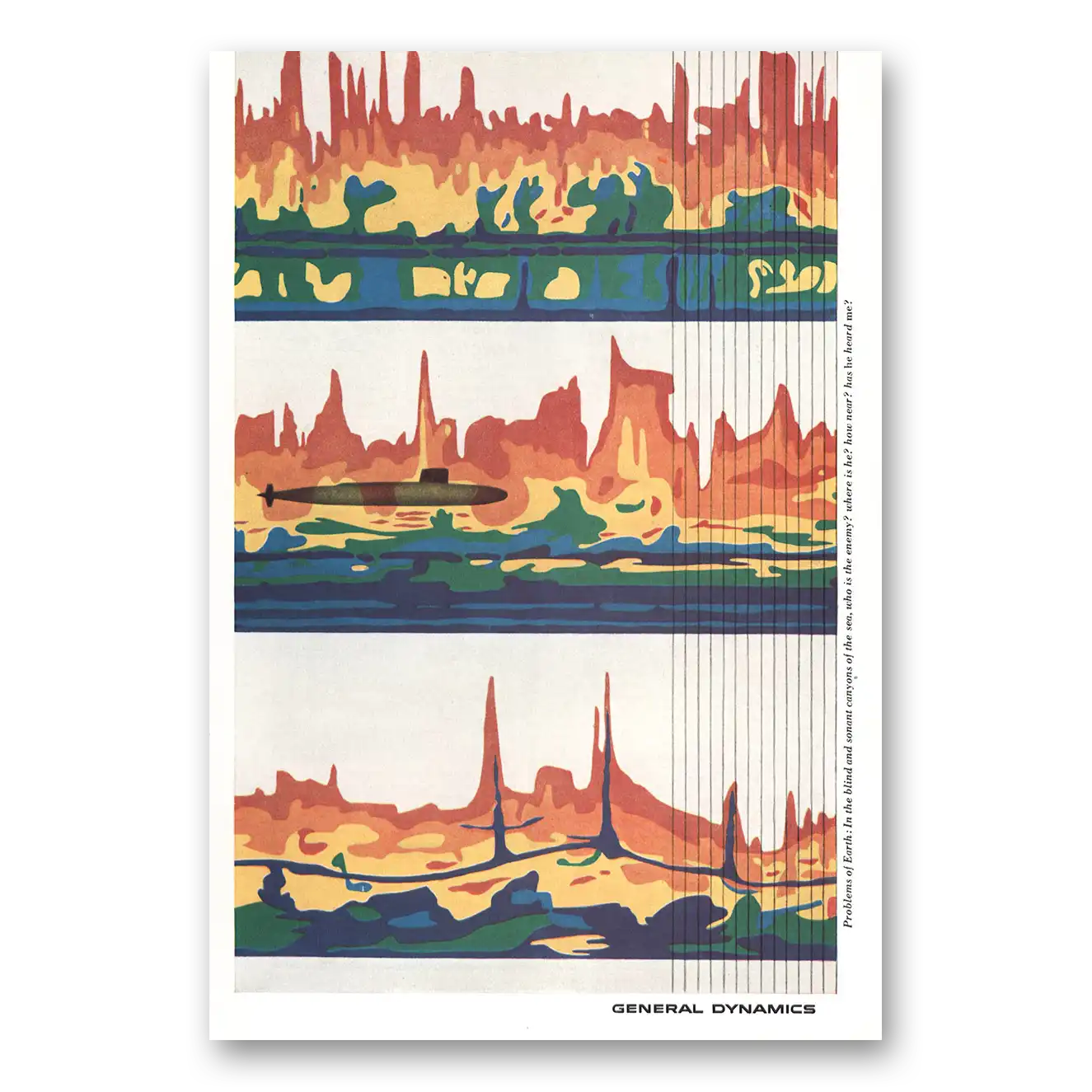 1959 General Dynamics Problems of Earth Vintage Magazine Print Ad