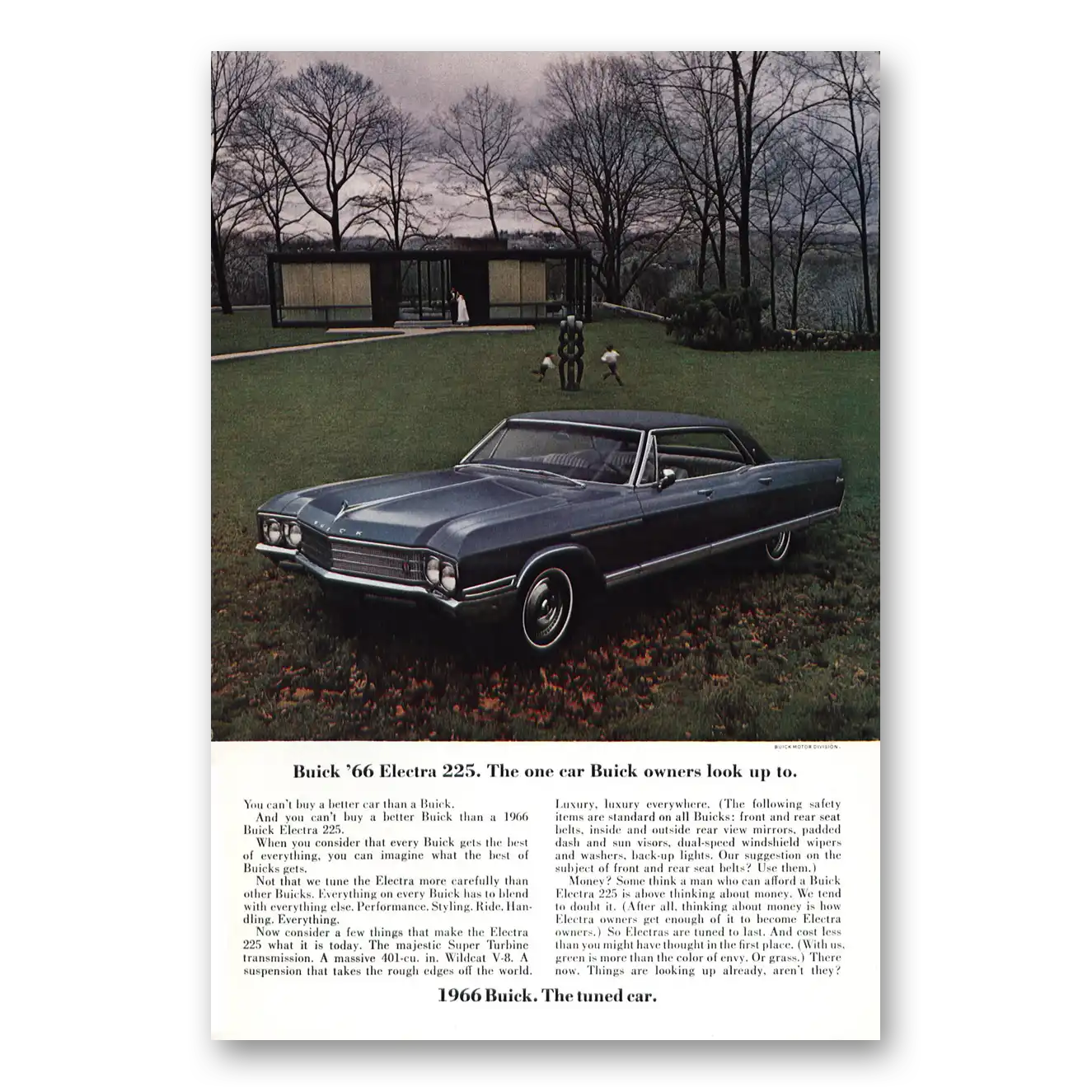 1966 Buick Electra One Car That Buick Owners Look Up To Vintage Magazine Print Ad