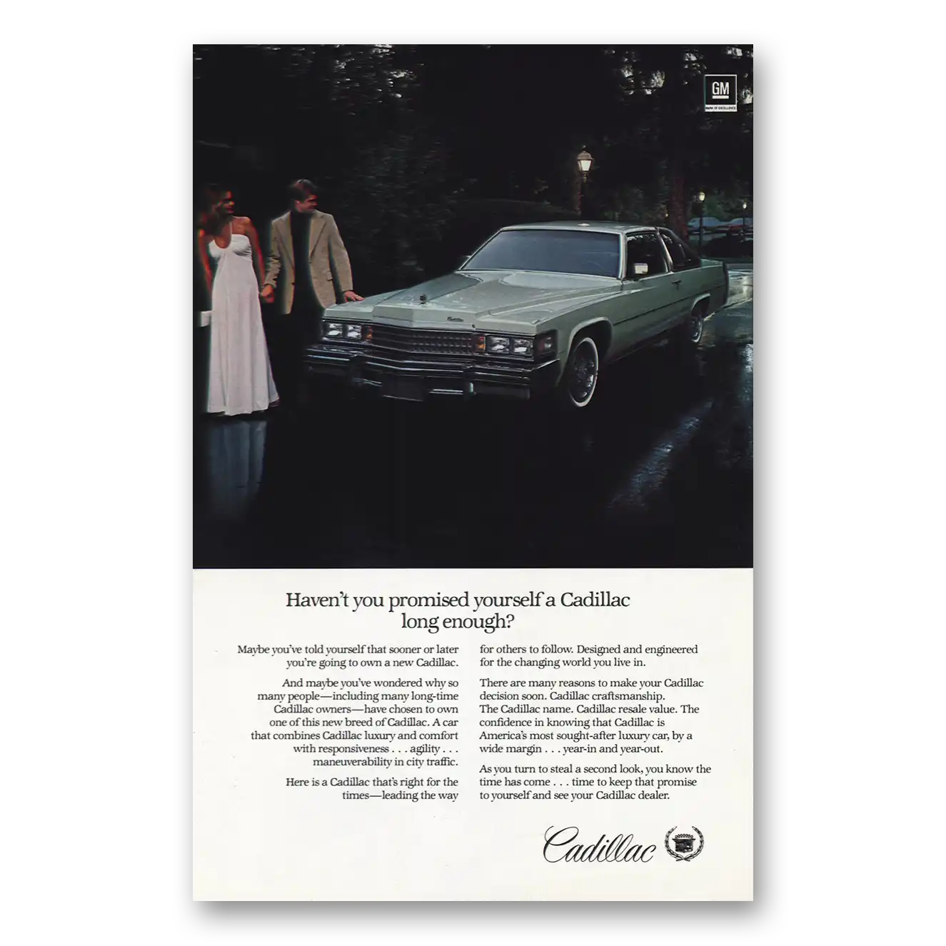 1978 Cadillac Haven't You Promised Yourself Vintage Magazine Print Ad