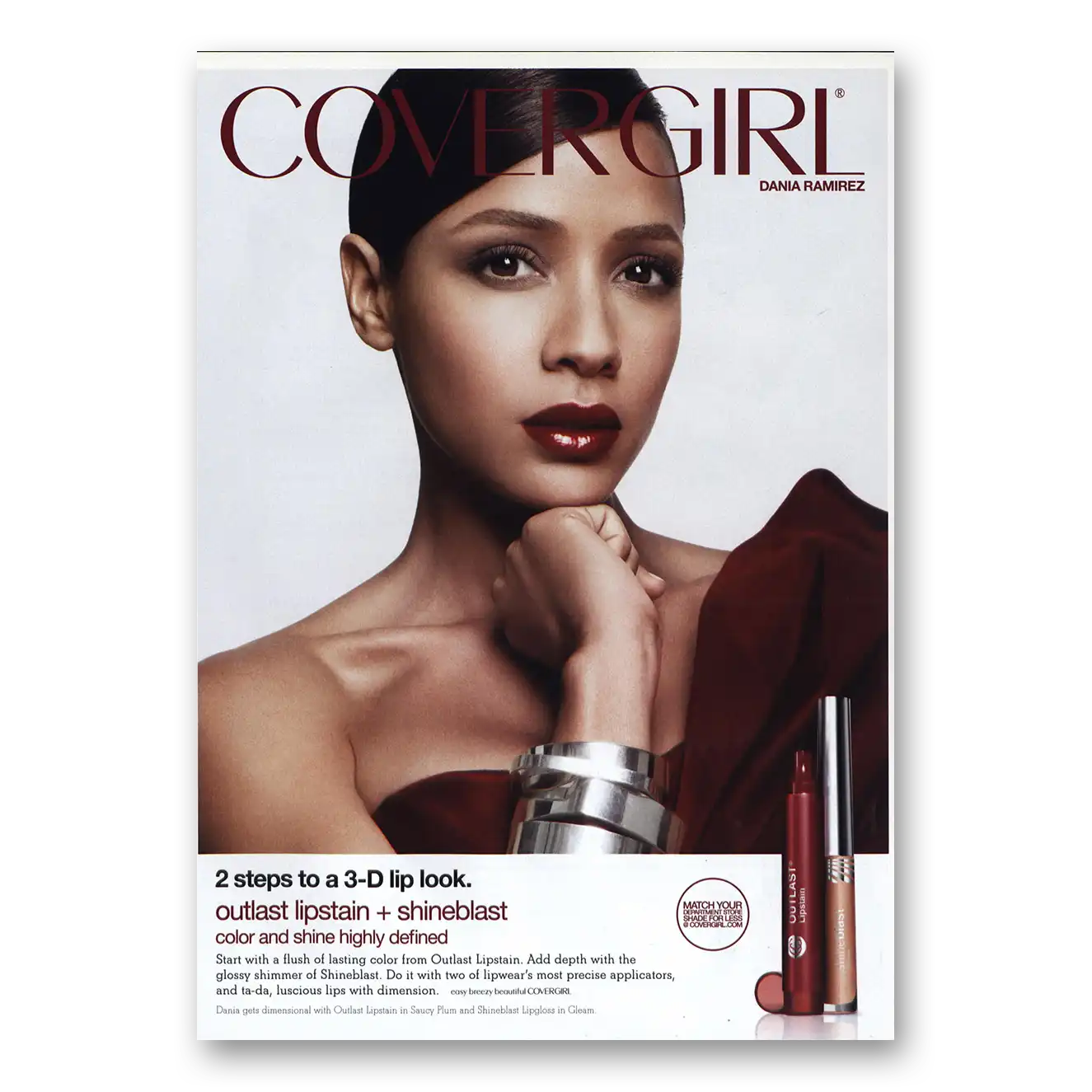 2010 Cover Girl Dania Ramirez Vintage Magazine Print Ad