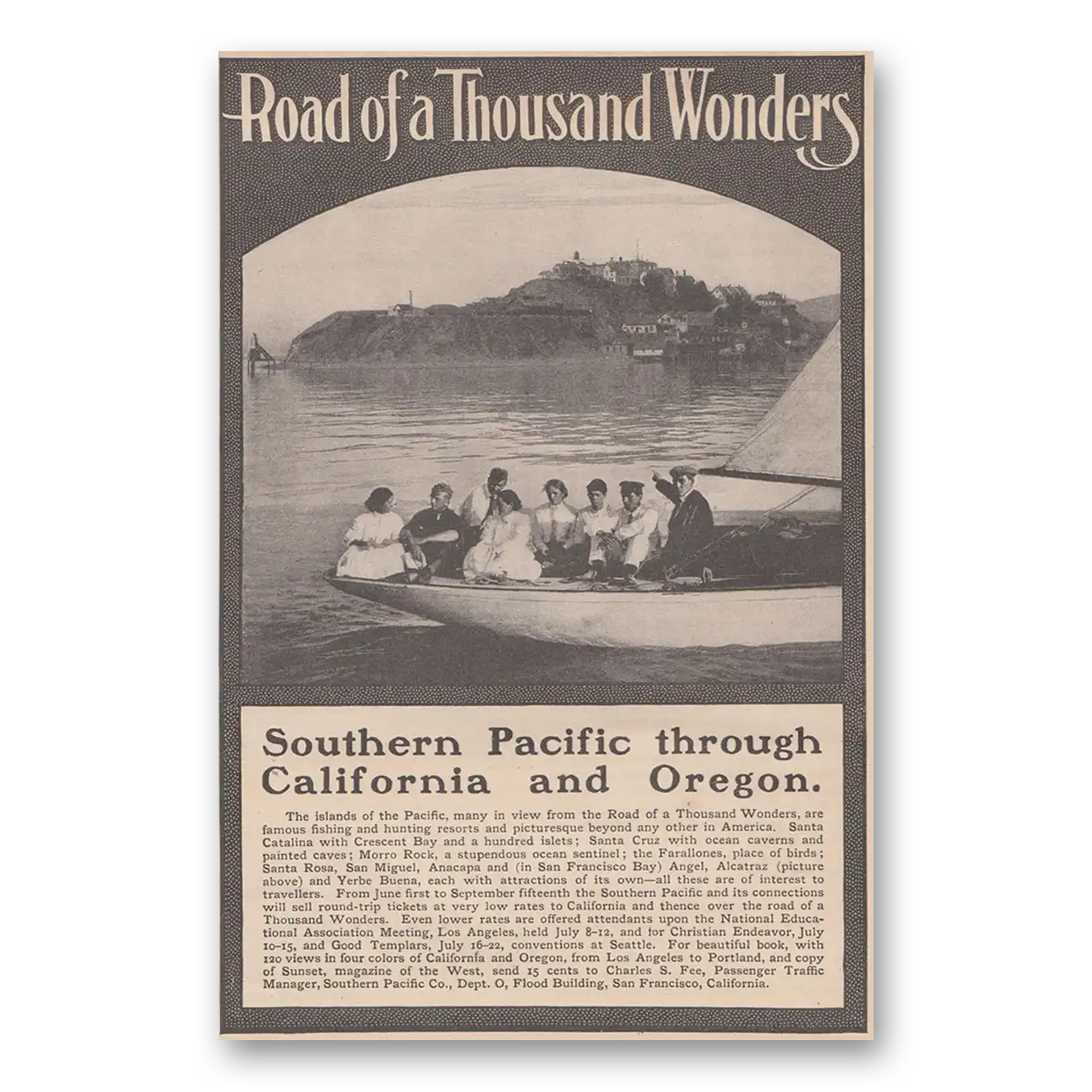 1907 Southern Pacific Road of Thousand Wonders Vintage Magazine Print Ad