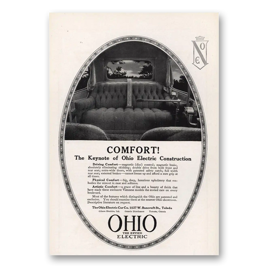 1913 Ohio Electric Comfort the Keynote Ohio Electric Construction Vintage Magazine Print Ad