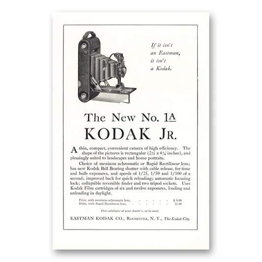 1914 Kodak Jr Camera No 1A Kodak Jr Vintage Magazine Print Ad