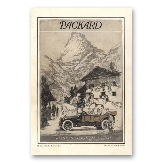 1914 Packard Ask the Man Who Owns One Vintage Magazine Print Ad