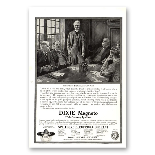 1915 Dixie Magneto Colonel Dixie Explains Motorists Wants Vintage Magazine Print Ad