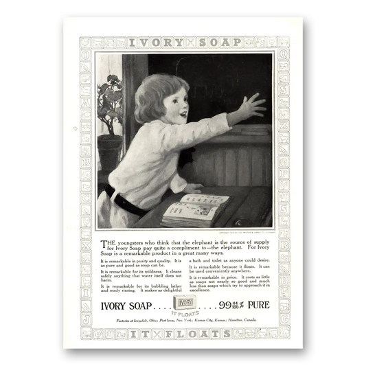 1915 Ivory Soap Youngsters Who Think Vintage Magazine Print Ad