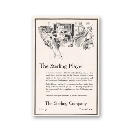 1915 Sterling Player Piano Sterling Player Vintage Magazine Print Ad