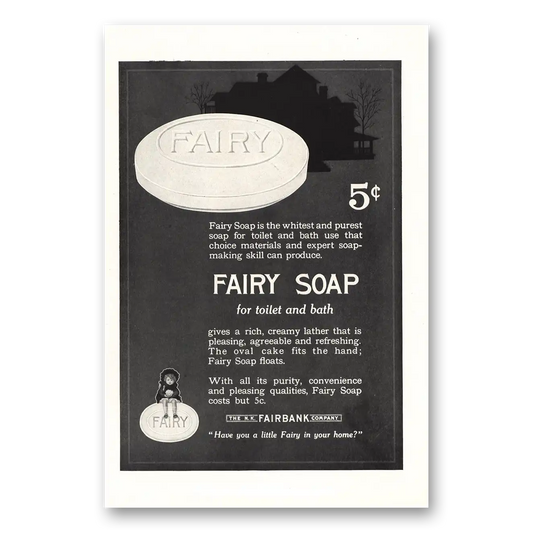 1916 Fairy Soap Fairy Soap Whitest and Purest Soap Vintage Magazine Print Ad