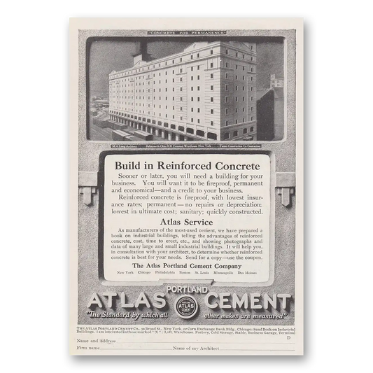 1916 Portland Cement Baltimore and Ohio RR Terminal New York Vintage Magazine Print Ad