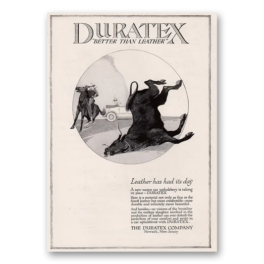 1917 Duratex Better Than Leather Has Had Its Day Vintage Magazine Print Ad