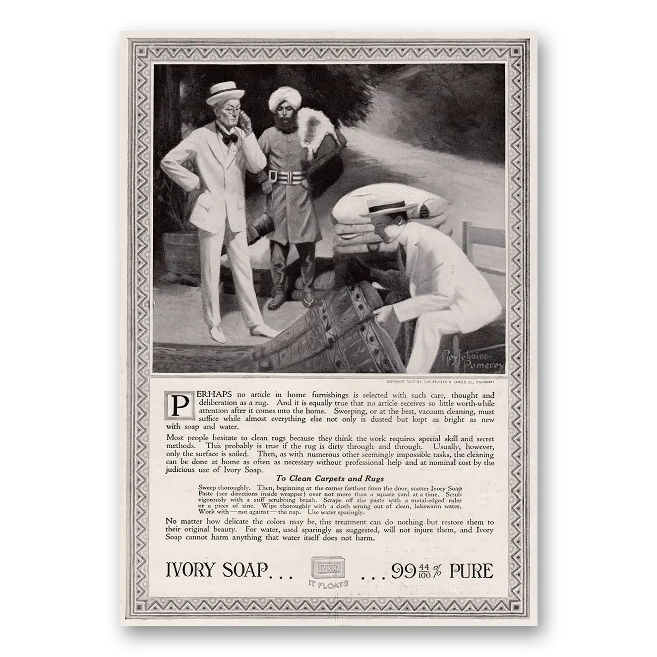 1917 Ivory Soap Perhaps No Article in Home Furnishings Vintage Magazine Print Ad