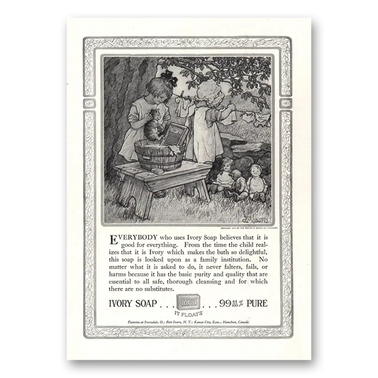 1917 Ivory Soap Everybody Who Uses Ivory Soap Vintage Magazine Print Ad