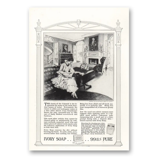 1917 Ivory Soap Charm of the Colonial Vintage Magazine Print Ad