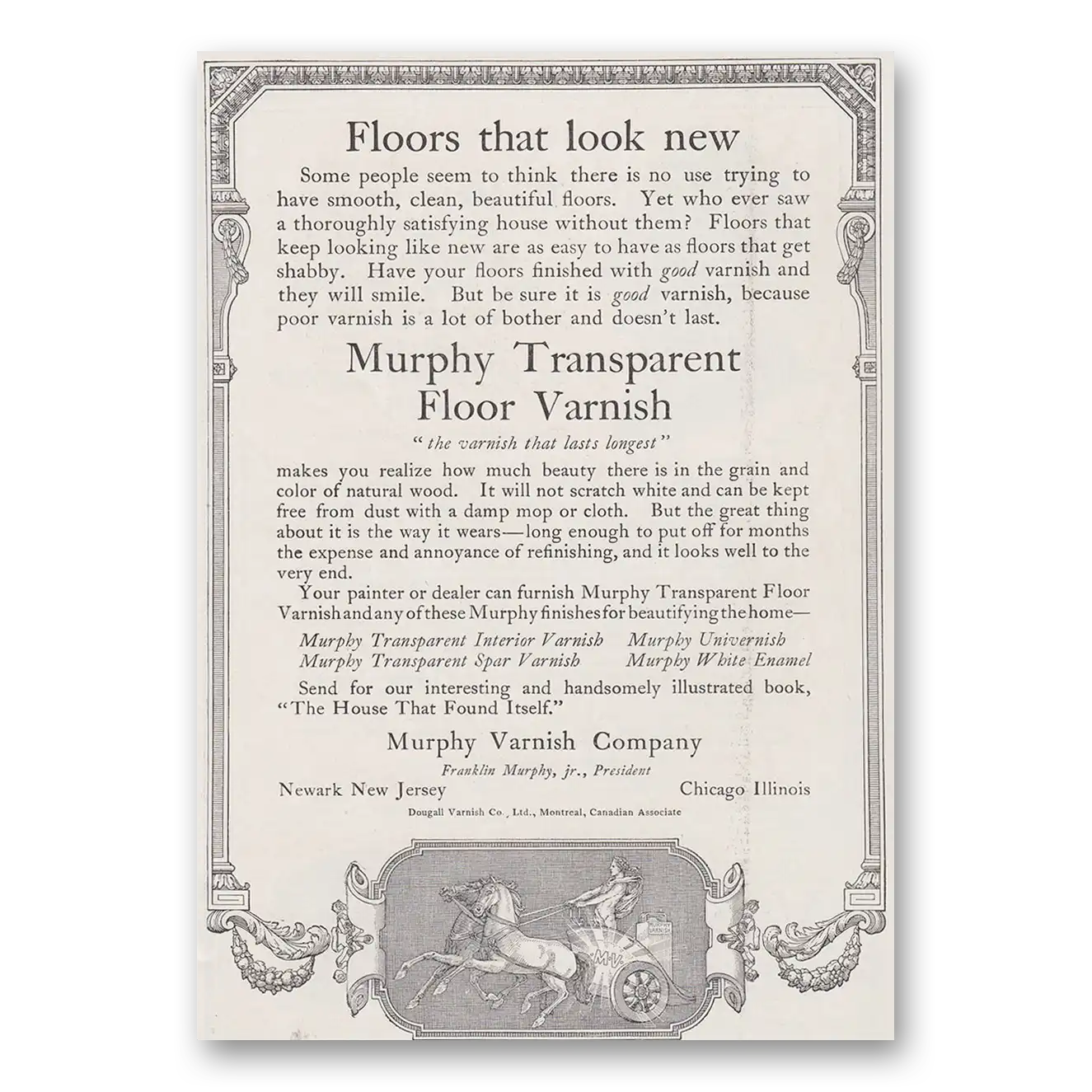 1917 Murphy Varnish Transparent Floor Varnish Floors That Look New Vintage Magazine Print Ad