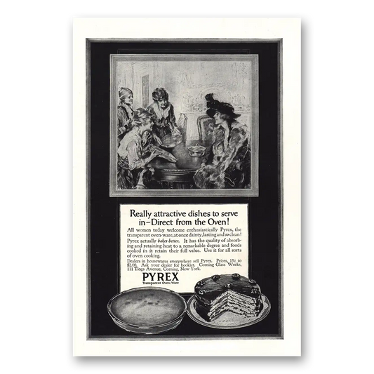 1917 Pyrex Oven Ware Dishes Really Attractive Dishes To Serve Vintage Magazine Print Ad