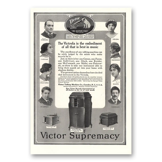 1917 Victrola Embodiment of All That Is Best In Music Vintage Magazine Print Ad