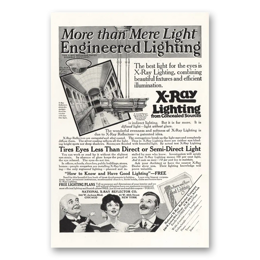 1917 Eye Comfort Lighting Xray Lighting More Than Mere Light Engineered Lighting Vintage Magazine Print Ad