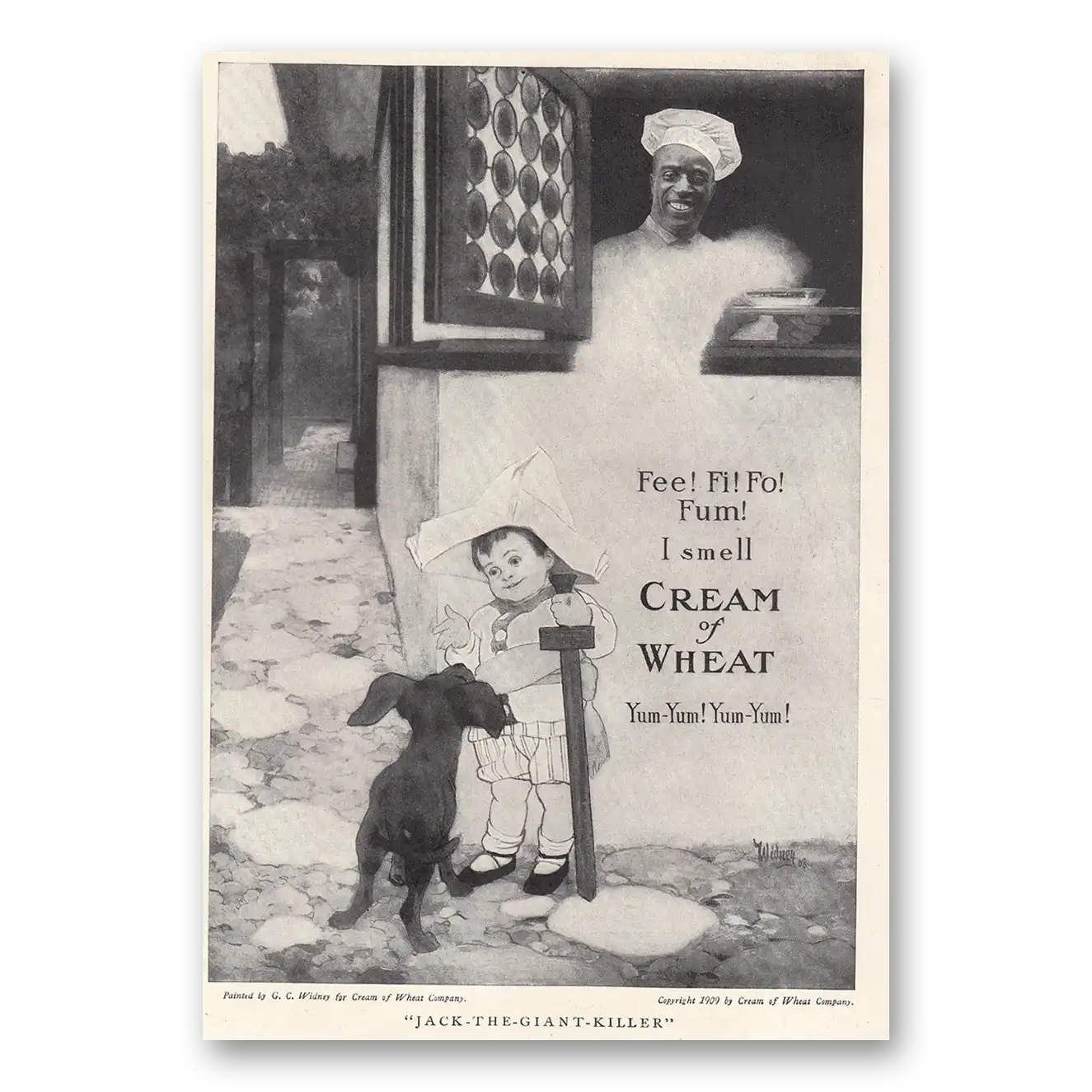 1918 Cream of Wheat Fee Fi Fo Fum Vintage Magazine Print Ad