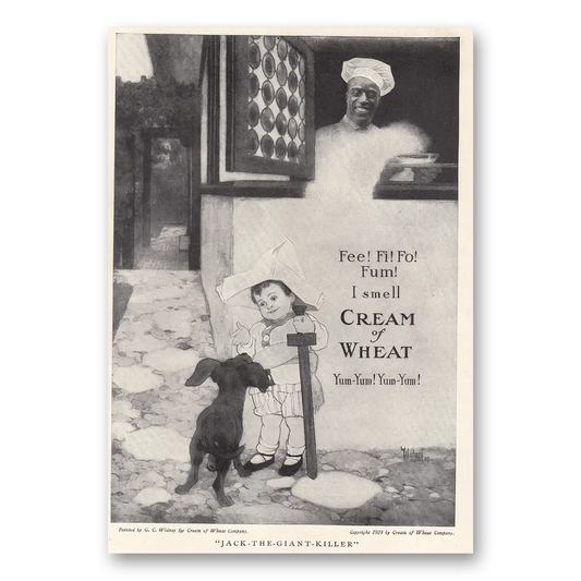 1918 Cream of Wheat Fee Fi Fo Fum Vintage Magazine Print Ad