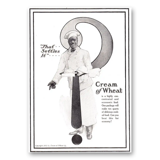 1918 Cream of Wheat That Settles It Vintage Magazine Print Ad