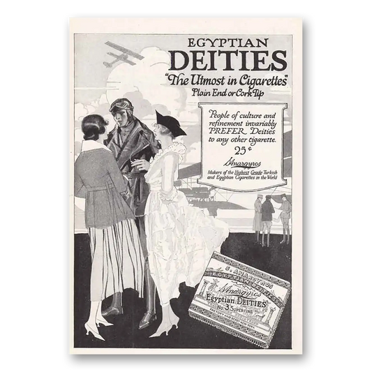 1918 Egyptian Deities Cigarettes Utmost Vintage Magazine Print Ad