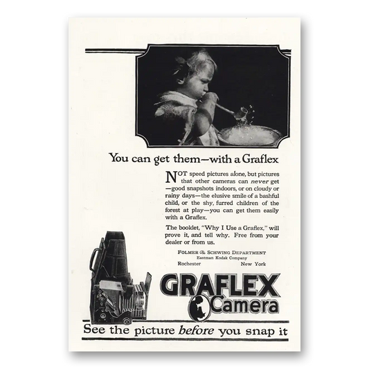 1918 Graflex Cameras You Can Get Them Bubbles Vintage Magazine Print Ad