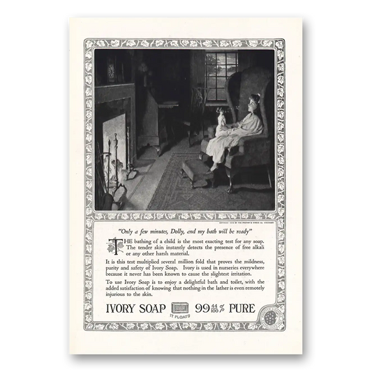 1918 Ivory Soap Only a Few Minutes Dolly Vintage Magazine Print Ad