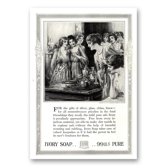 1918 Ivory Soap Gifts of Silver Glass China Linen Vintage Magazine Print Ad