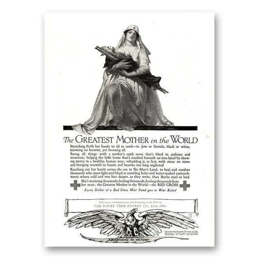 1918 Red Cross Greatest Mother in the World Vintage Magazine Print Ad