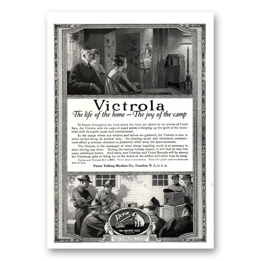 1918 Victrola Life of Home Joy Of Camp Vintage Magazine Print Ad