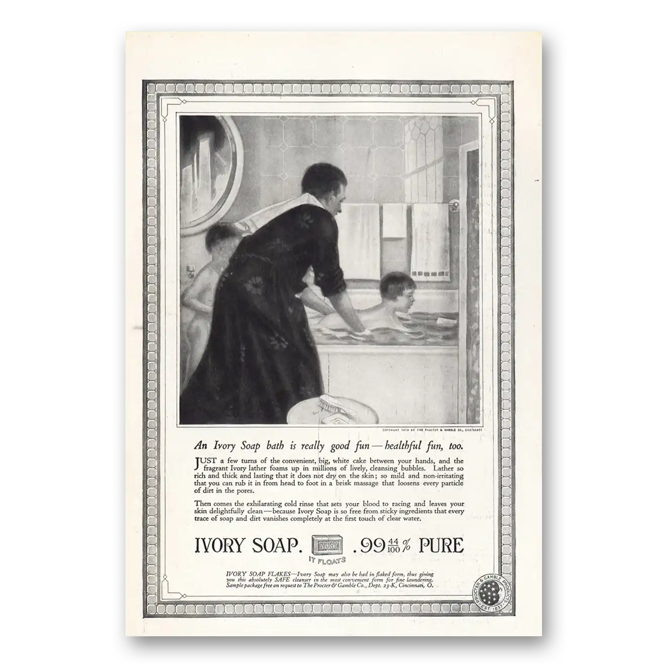 1919 Ivory Soap Really Good Fun Healthful Fun Vintage Magazine Print Ad