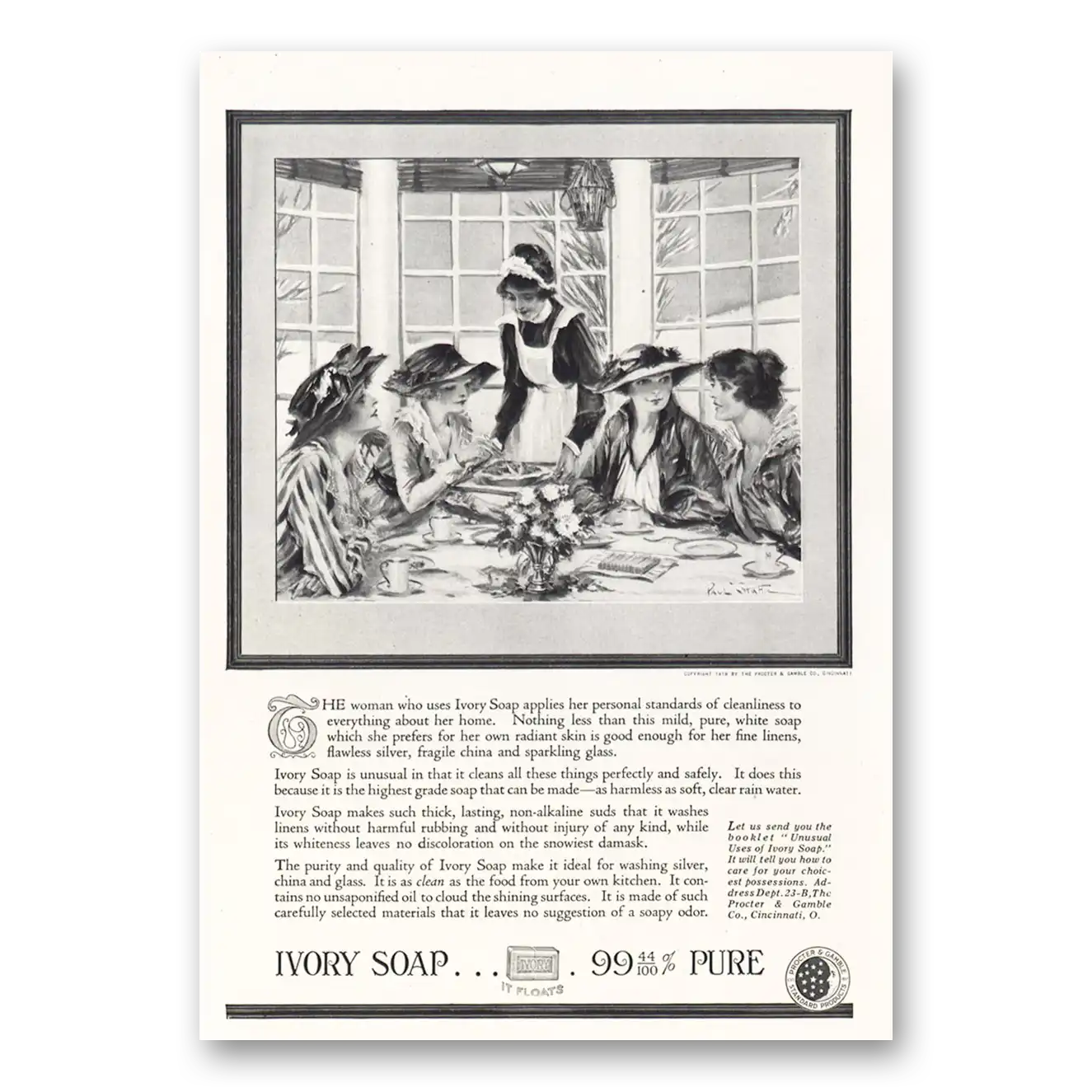 1919 Ivory Soap Woman Who Uses Ivory Soap Vintage Magazine Print Ad