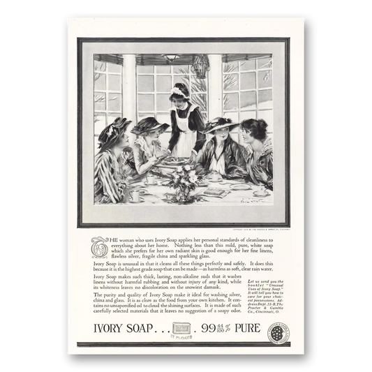 1919 Ivory Soap Woman Who Uses Ivory Soap Vintage Magazine Print Ad