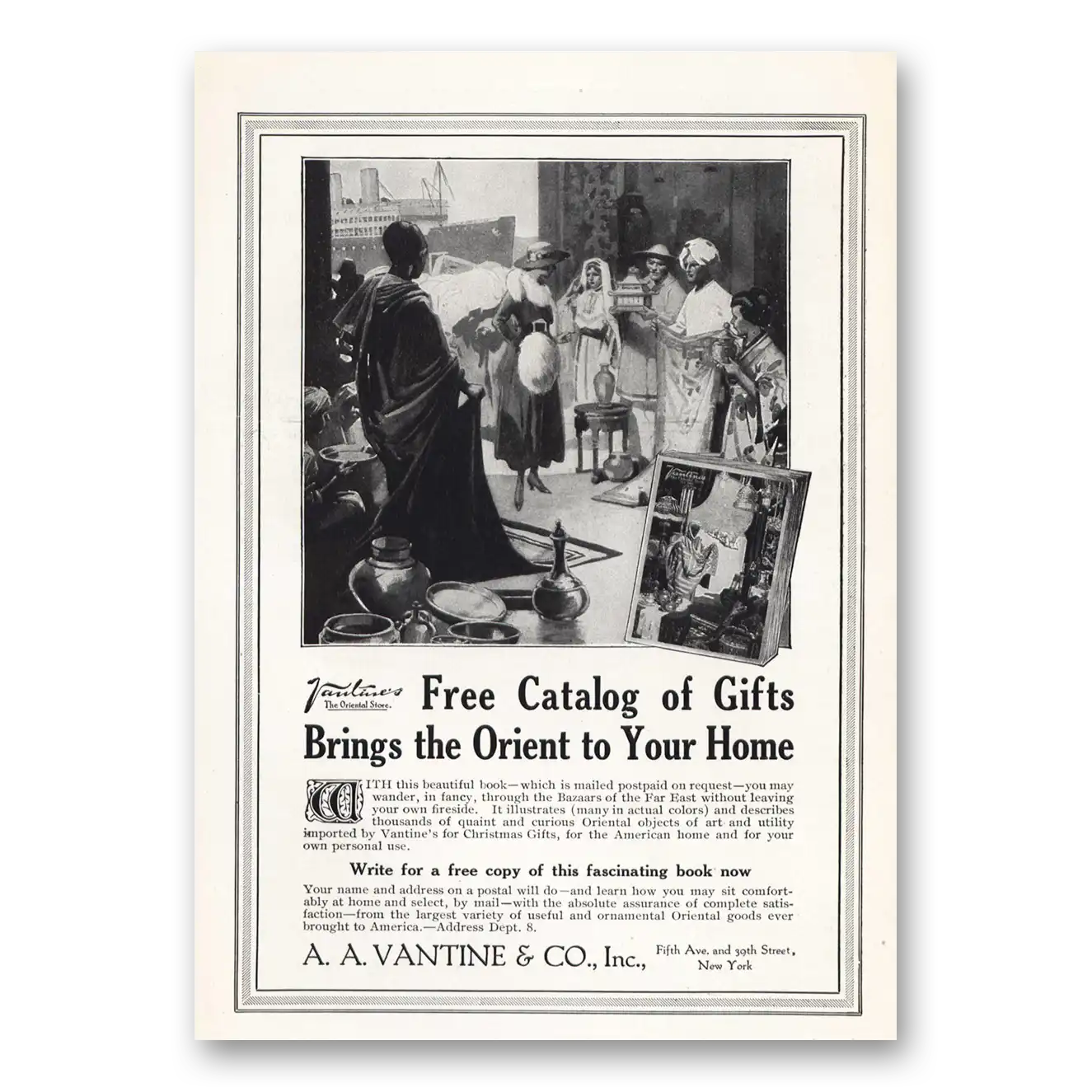 1919 A A Vantine Brings the Orient To Your Home Vintage Magazine Print Ad