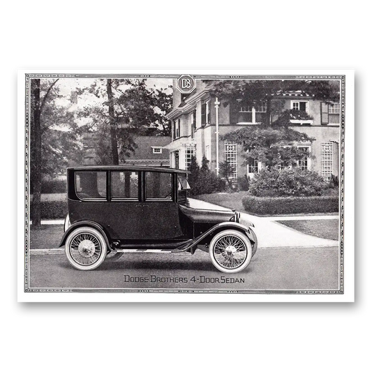 1920 Dodge Sedan 4 Door Sedan Vintage Magazine Print Ad