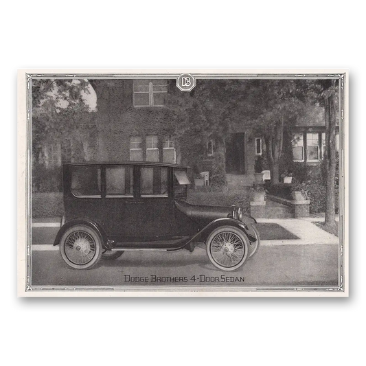 1920 Dodge Sedan Sedan Parkway Vintage Magazine Print Ad