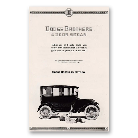 1920 Dodge Sedan What Use or Beauty Could You Ask Vintage Magazine Print Ad