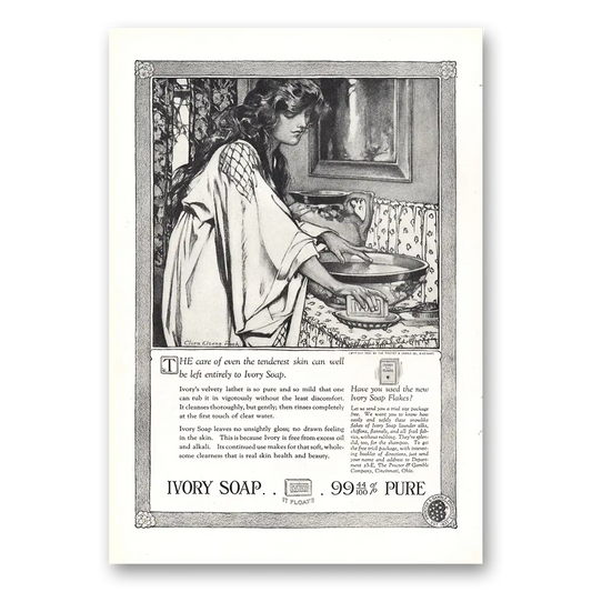 1920 Ivory Soap Care of Even the Tenderest Skin Vintage Magazine Print Ad