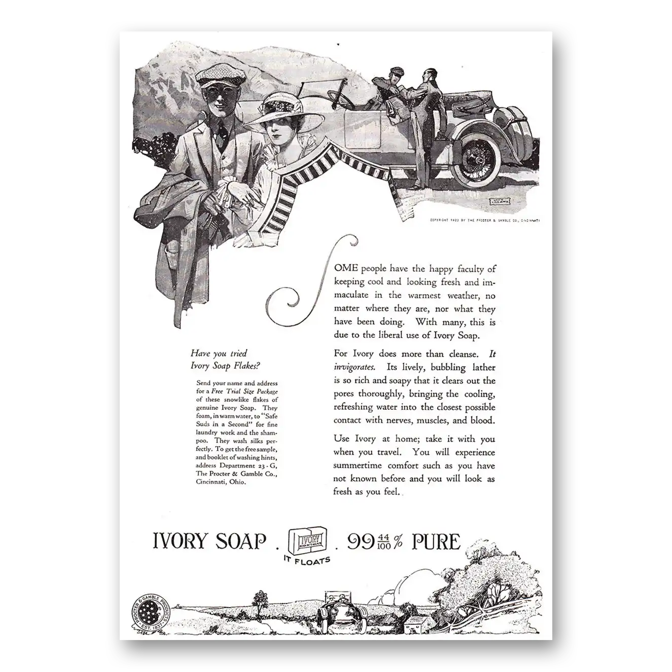 1920 Ivory Soap Happy Faculty of Keeping Cool Vintage Magazine Print Ad