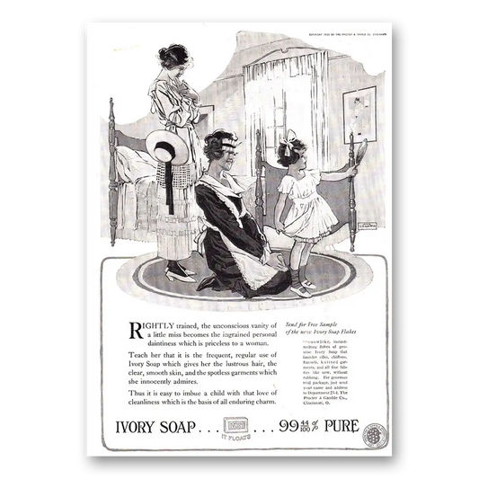 1920 Ivory Soap Unconscious Vanity of Little Miss Vintage Magazine Print Ad