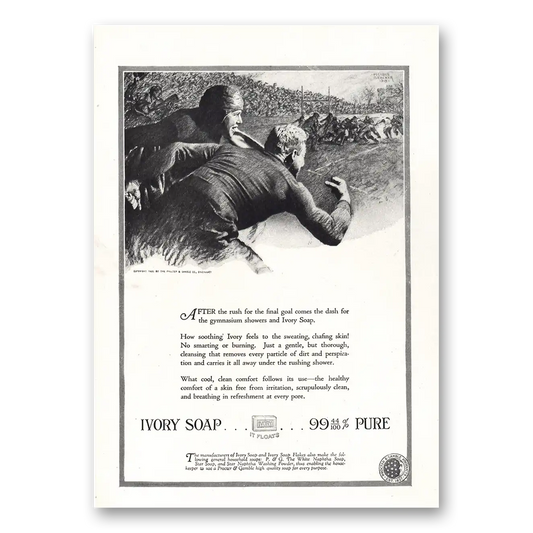 1920 Ivory Soap After the Rush for the Final Goal Vintage Magazine Print Ad