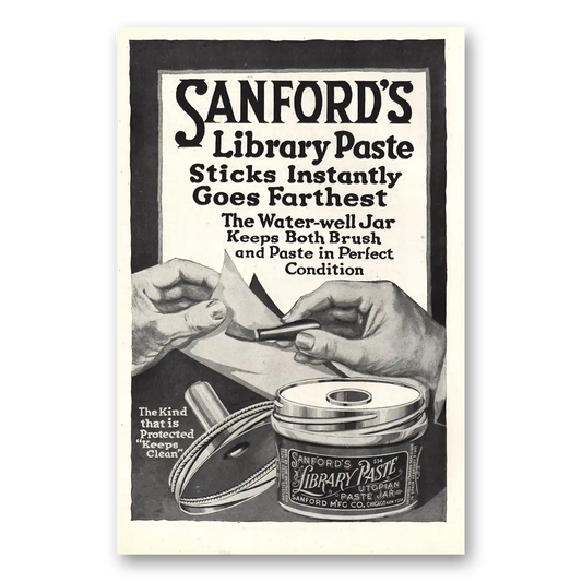 1920 Sanfords Ink Sticks Instantly Vintage Magazine Print Ad