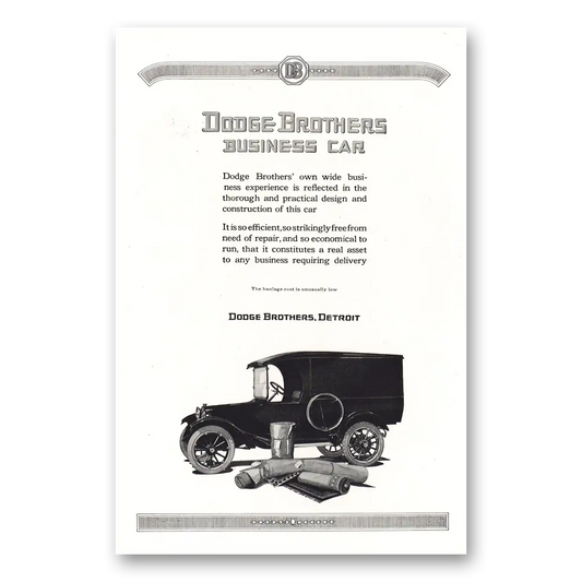 1921 Dodge Business Car Strikingly Free From Need of Repair Vintage Magazine Print Ad