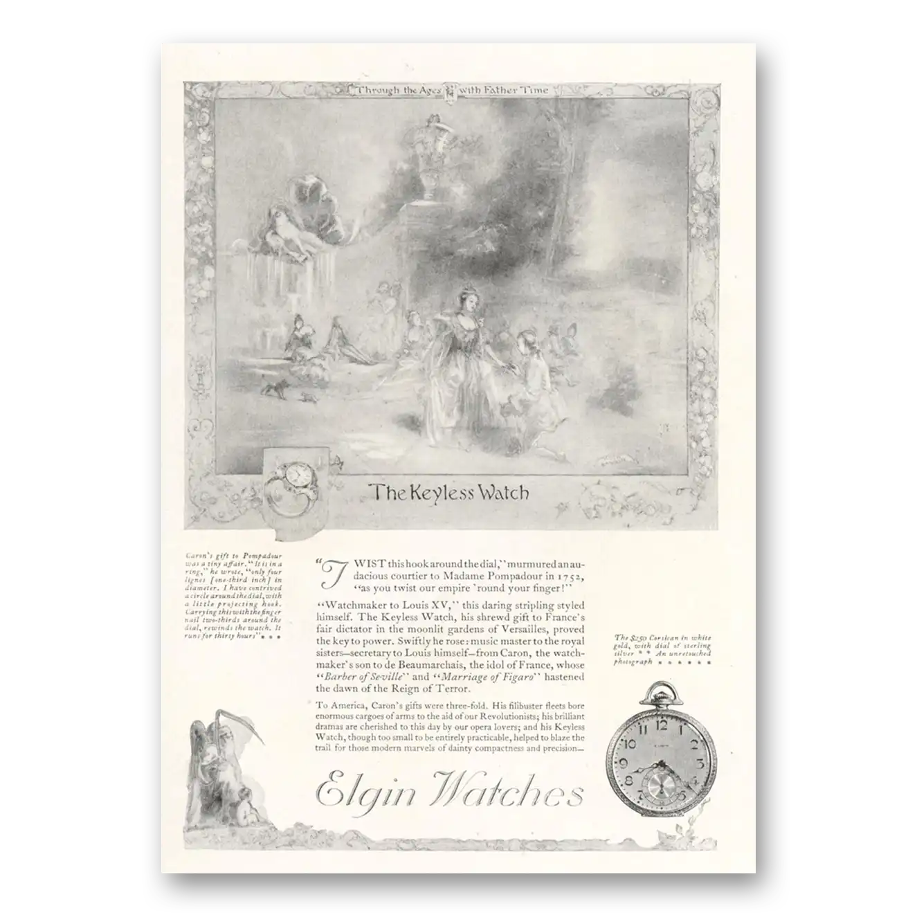 1921 Elgin Watch Keyless Watch Vintage Magazine Print Ad