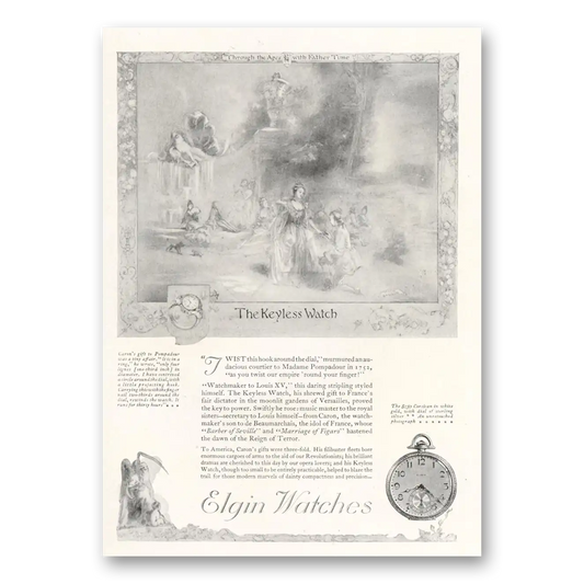 1921 Elgin Watch Keyless Watch Vintage Magazine Print Ad