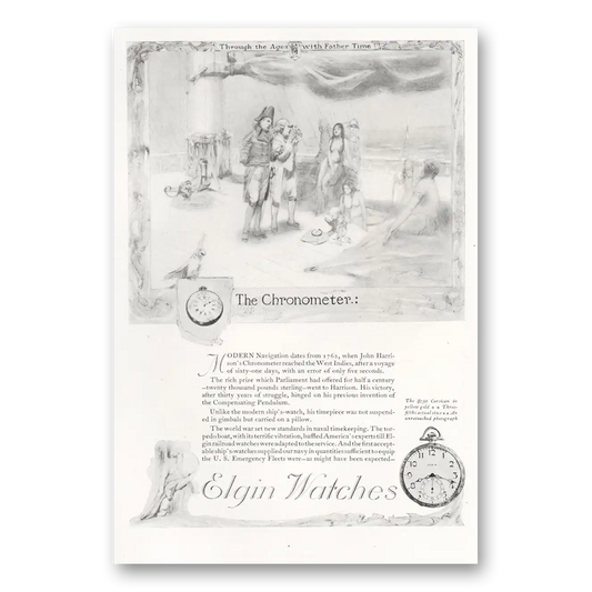 1921 Elgin Watch Chronometer Vintage Magazine Print Ad
