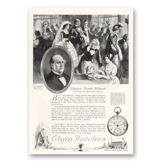 1921 Elgin Watch Elgins First Watch Vintage Magazine Print Ad