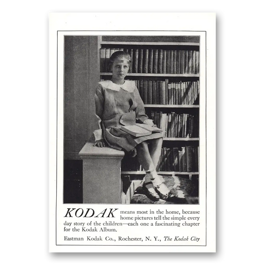 1921 Kodak Album Means Most In the Home Vintage Magazine Print Ad